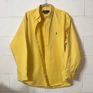 Polo by Ralph Lauren Men's Bright Yellow Button Down Shirt